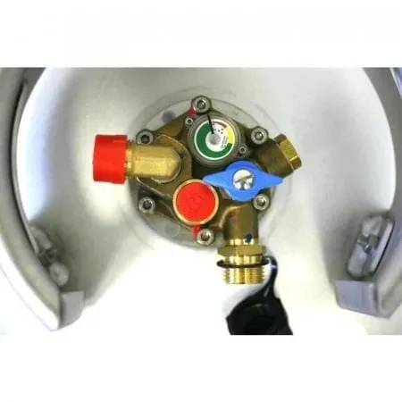 Set 1 rezervor (butelie) reincarcabil GPL din aluminiu 27/22 l cu multivalva - AluGas