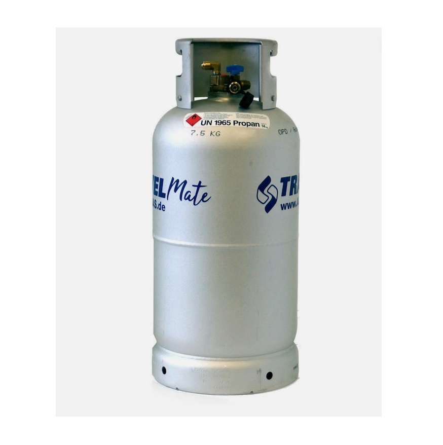 Rezervor (butelie) reincarcabil GPL din aluminiu 33,3/26,7 l cu multivalva si indicator umplere - AluGas